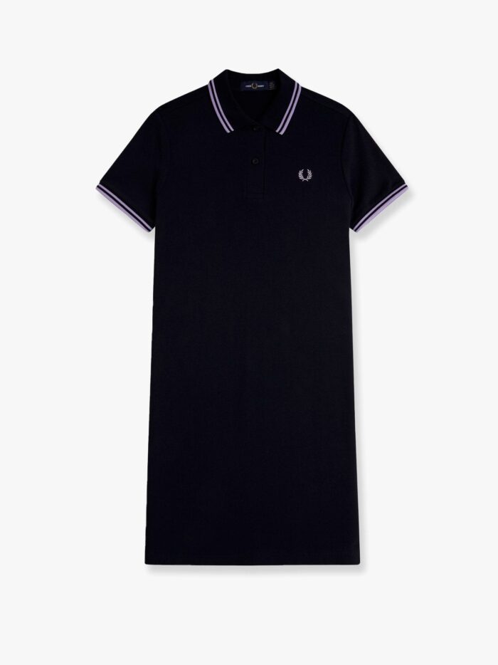 FRED PERRY Stretch Cotton Polo Dress With Contrasting Profiles