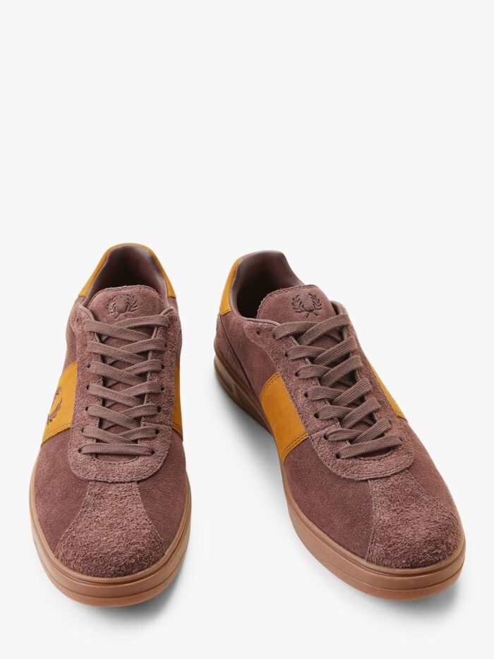 FRED PERRY Suede Sneakers With Iconic Embroidery