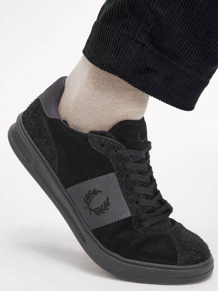 FRED PERRY Suede Sneakers With Iconic Embroidery