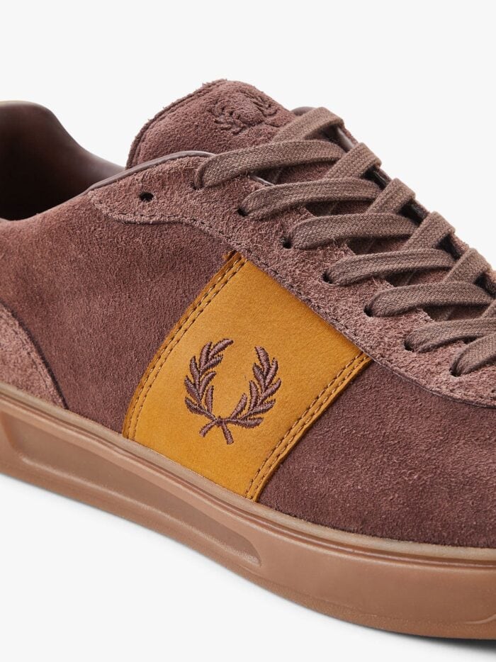 FRED PERRY Suede Sneakers With Iconic Embroidery