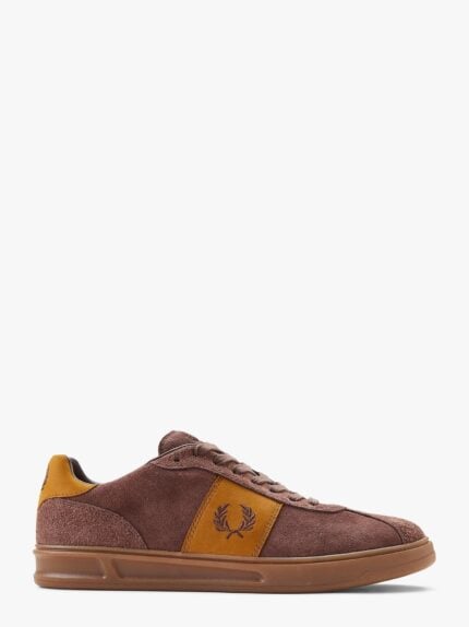 FRED PERRY Suede Sneakers With Iconic Embroidery