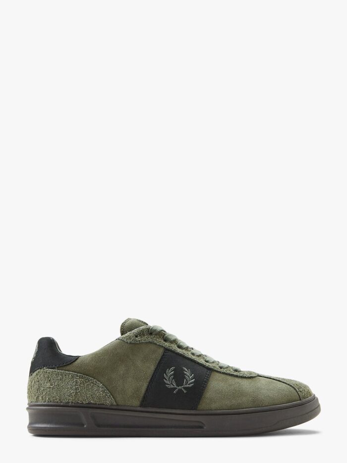 FRED PERRY Suede Sneakers With Iconic Embroidery