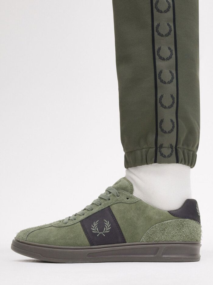 FRED PERRY Suede Sneakers With Iconic Embroidery
