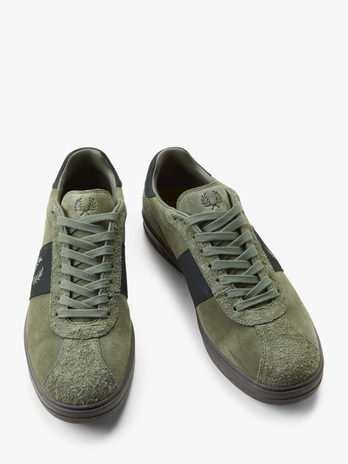 FRED PERRY Suede Sneakers With Iconic Embroidery