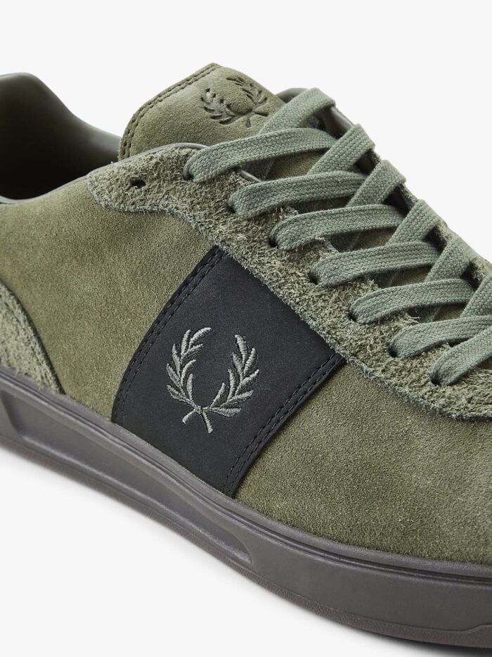 FRED PERRY Suede Sneakers With Iconic Embroidery