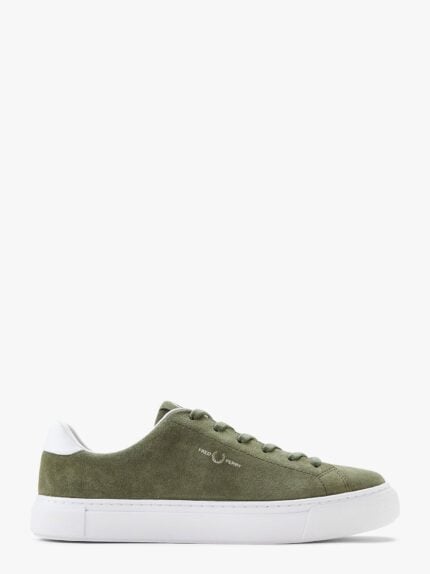 FRED PERRY Suede Sneakers With Logo Print
