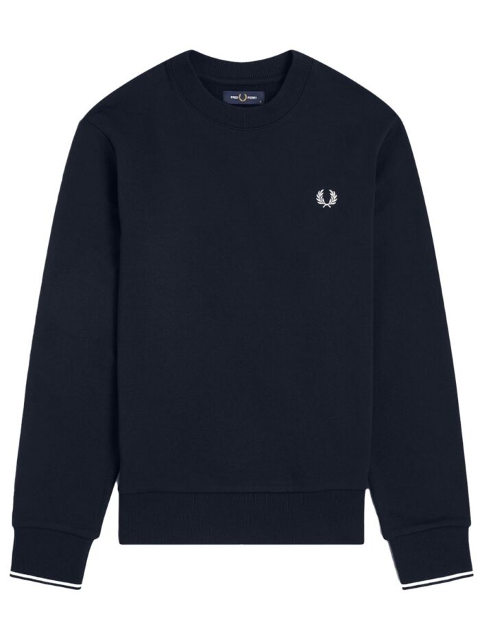 fred perry sweatshirt with logo FRED PERRY SWEATSHIRT WITH LOGO