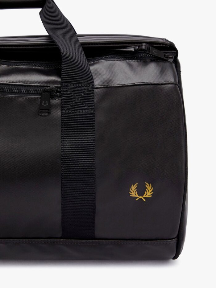 FRED PERRY Synthetic Leather Backpack With Logo Embroidery