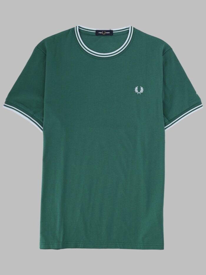 FRED PERRY T-SHIRT CON DOPPIA RIGA
