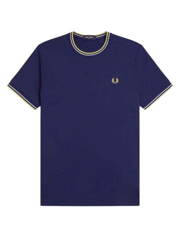 FRED PERRY T-SHIRT CON DOPPIA RIGA