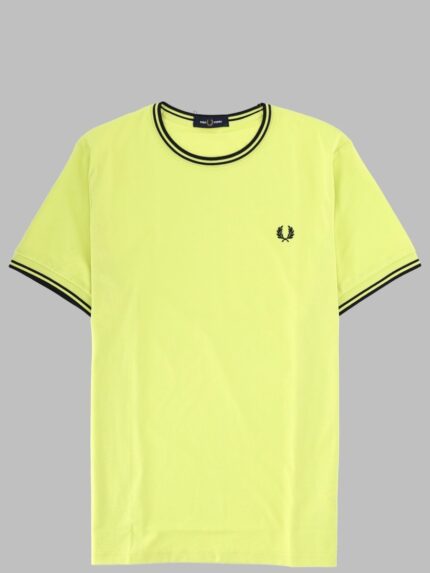 FRED PERRY T-SHIRT CON DOPPIA RIGA