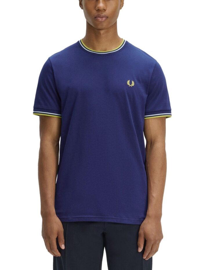 FRED PERRY T-SHIRT CON DOPPIA RIGA