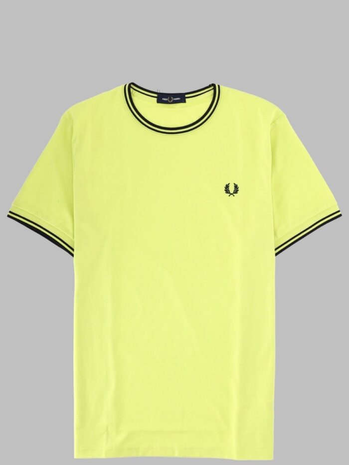 FRED PERRY T-SHIRT CON DOPPIA RIGA