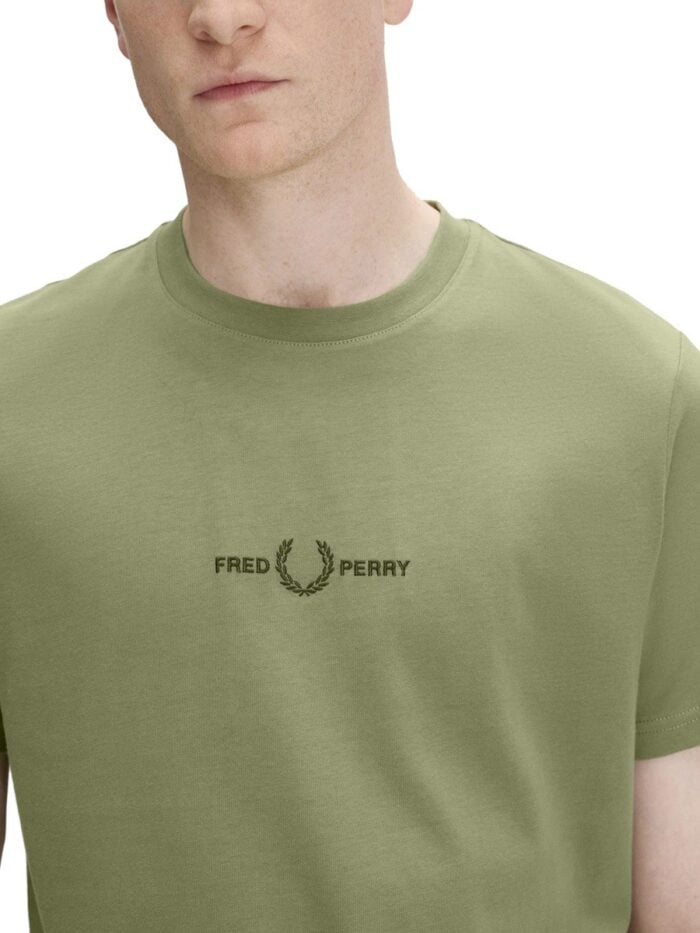 FRED PERRY T-SHIRT WITH EMBROIDERED LOGO