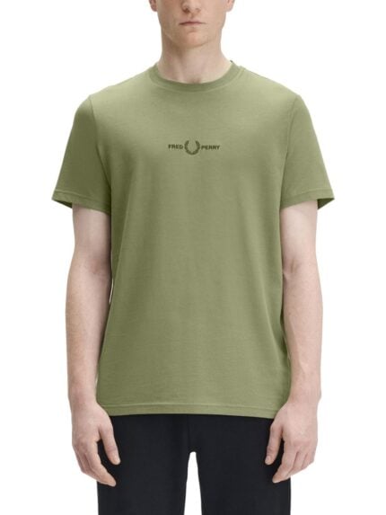 FRED PERRY T-SHIRT WITH EMBROIDERED LOGO