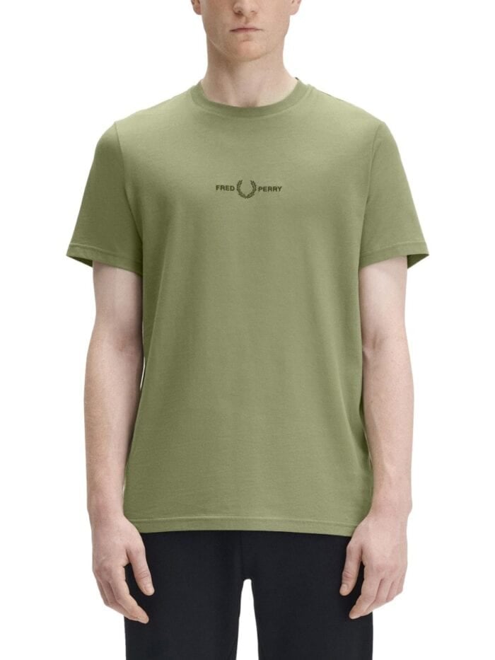 FRED PERRY T-SHIRT WITH EMBROIDERED LOGO