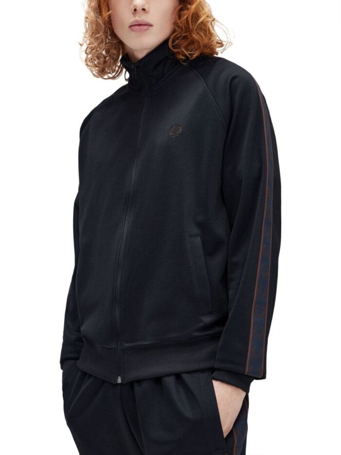FRED PERRY TRACK JACKET WITH CONTRASTING WEBBING