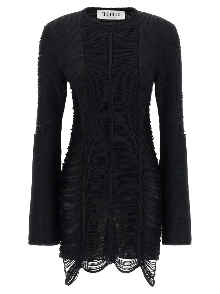 the attico fringed dress The Attico Fringed Dress
