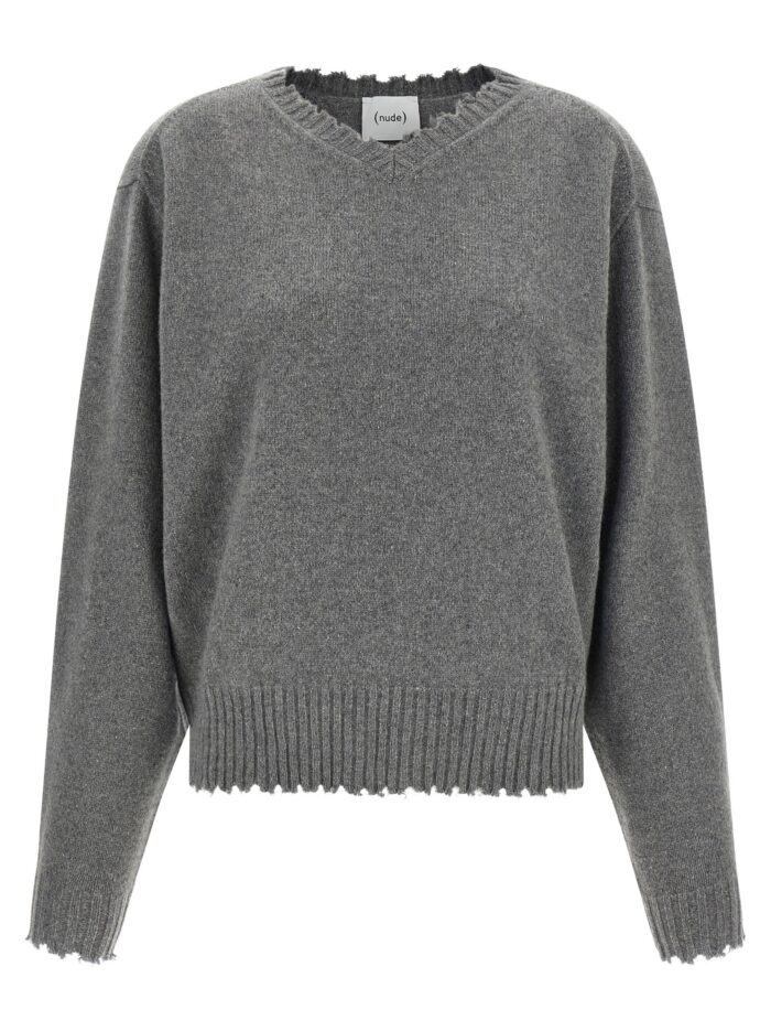 nude fringed hem sweater NUDE Fringed Hem Sweater