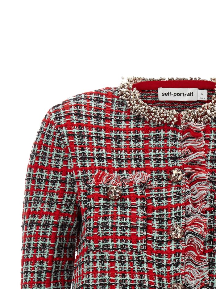 SELF PORTRAIT Fringed Knit Jacket