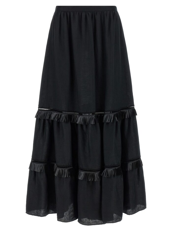 kiton fringed skirt KITON Fringed Skirt