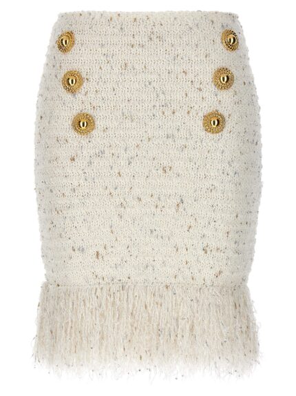 Balmain 'Fringed Tweed' Skirt