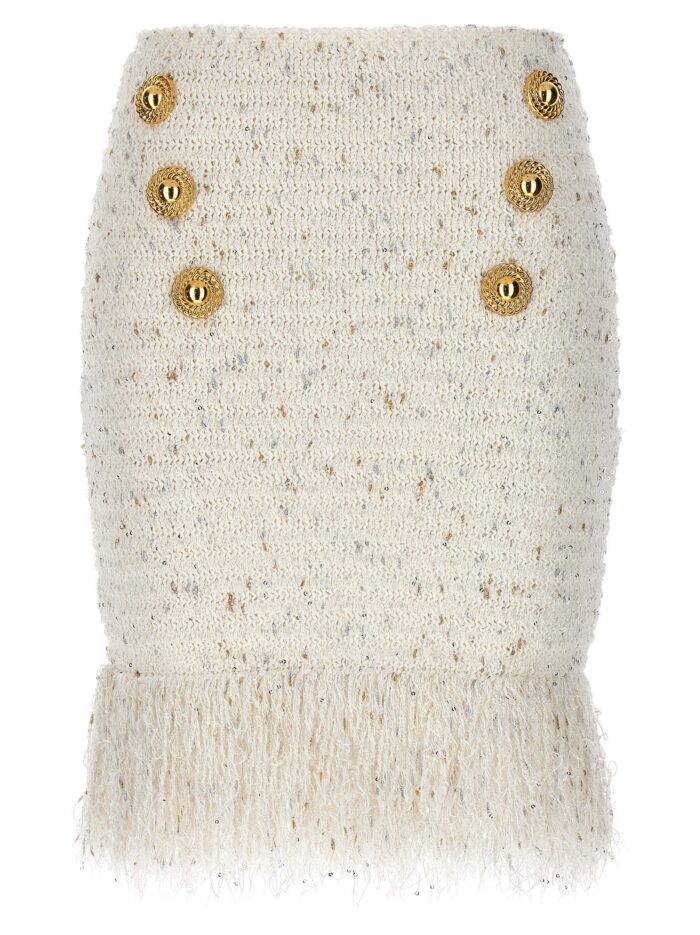 balmain 'fringed tweed' skirt Balmain 'Fringed Tweed' Skirt