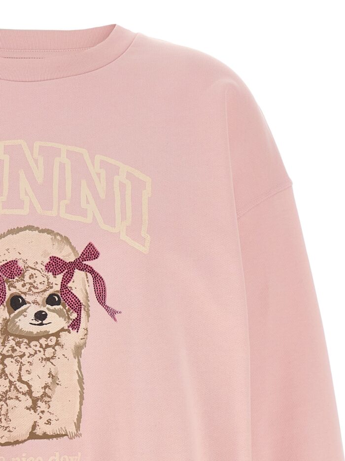 GANNI Front Print Sweatshirt