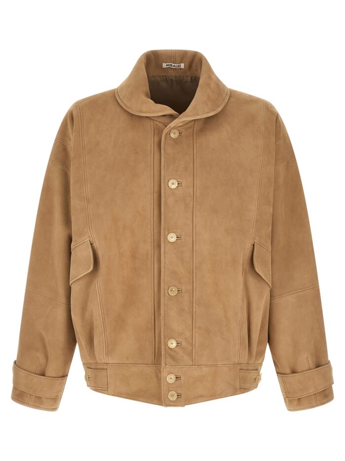 auralee full grain leather blouson AURALEE Full Grain Leather Blouson
