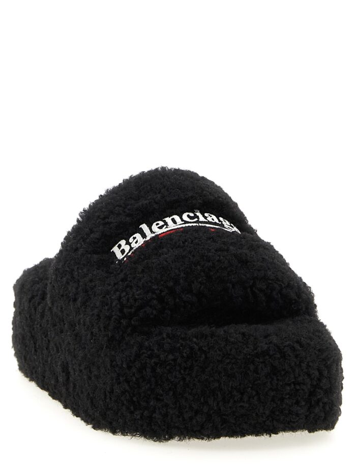 Balenciaga 'Furry Platform' Slides