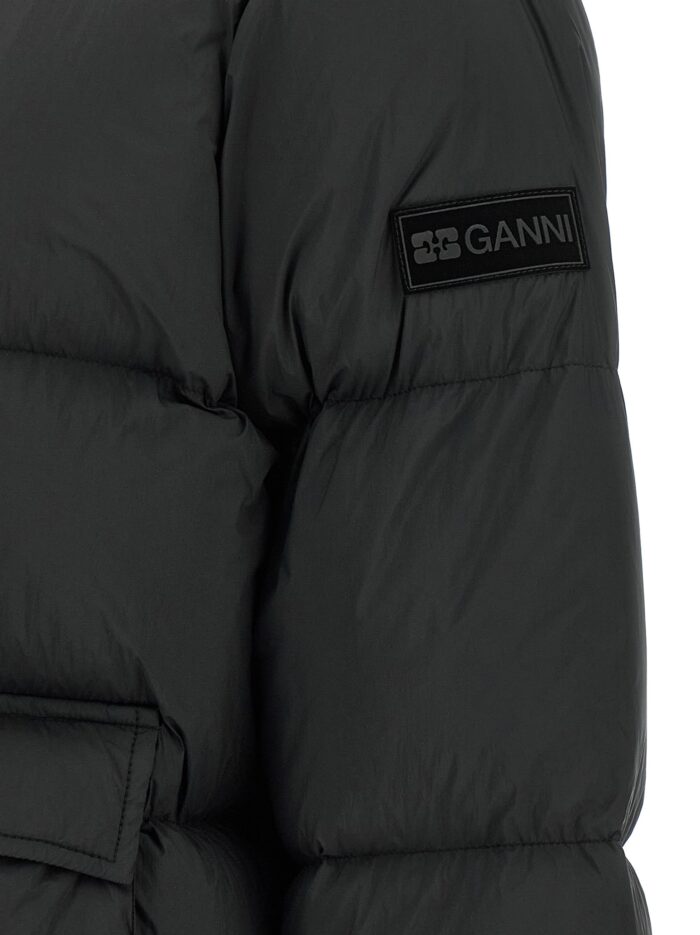 GANNI Future Nylon Black Down Jacket