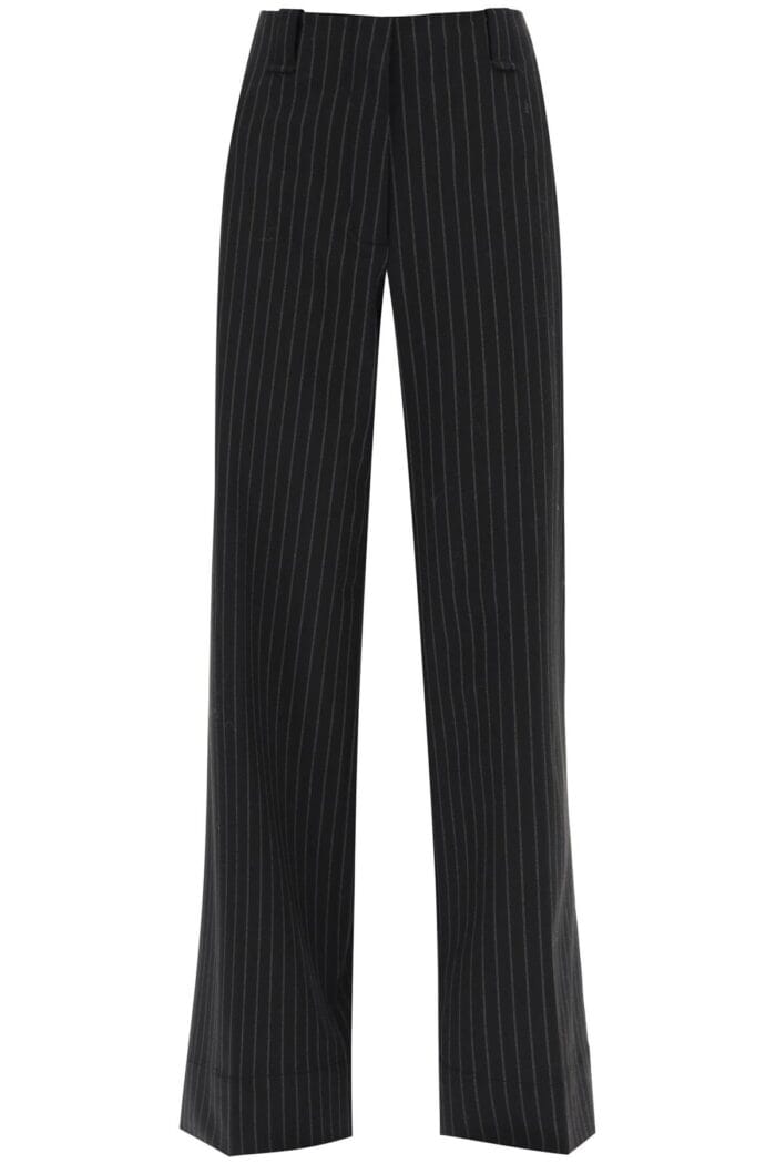 Ganni Pinstriped Wide Leg Pants