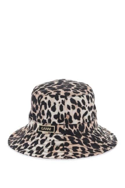 Ganni Animal Print Bucket Hat