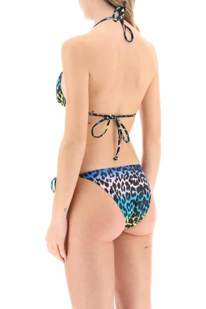 Ganni Animalier Bikini Top