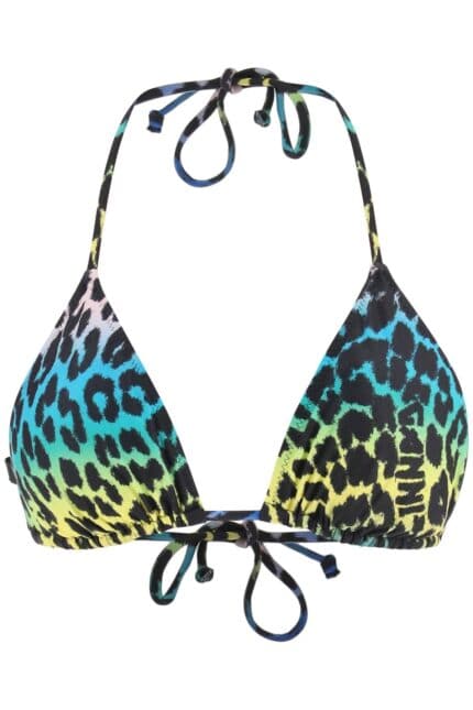 Ganni Animalier Bikini Top