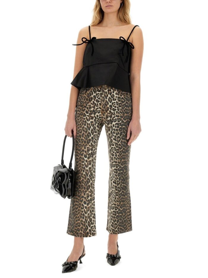 GANNI ANIMALIER JEANS