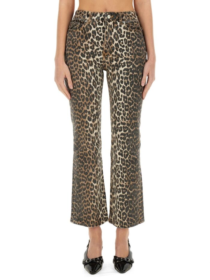 GANNI ANIMALIER JEANS