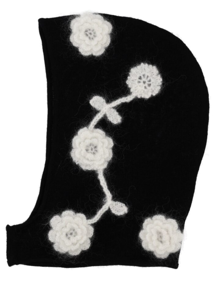 ganni balaclava with embroidered flowers GANNI BALACLAVA WITH EMBROIDERED FLOWERS