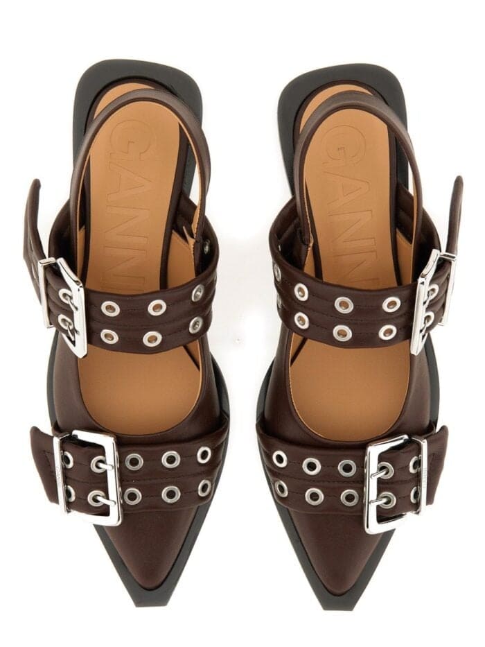 GANNI BALLERINA WITH BUCKLE
