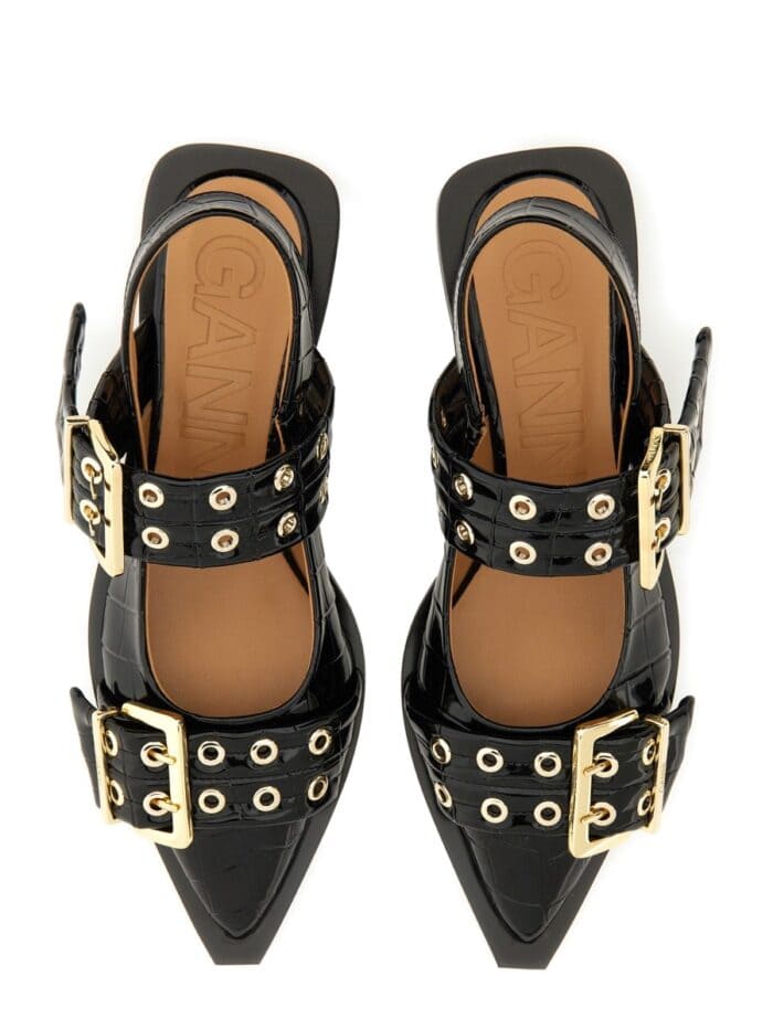 GANNI BALLERINA WITH BUCKLE
