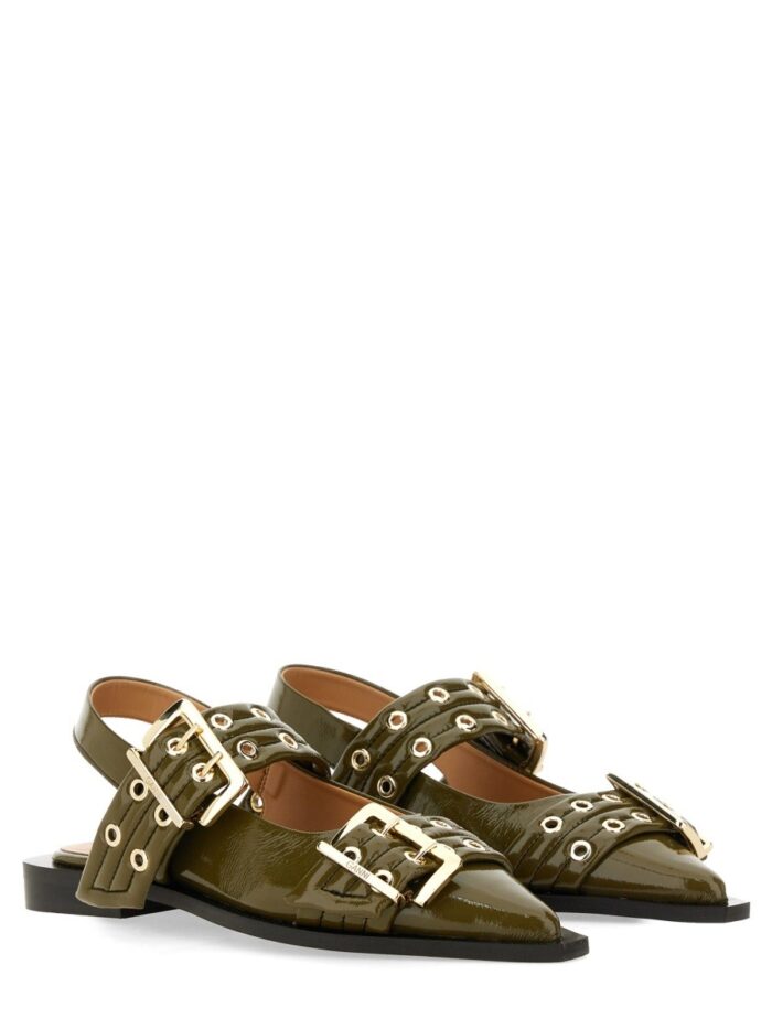 GANNI BALLERINA WITH BUCKLE