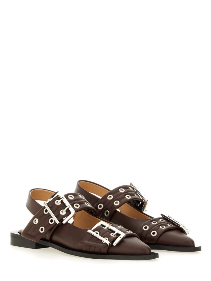 GANNI BALLERINA WITH BUCKLE