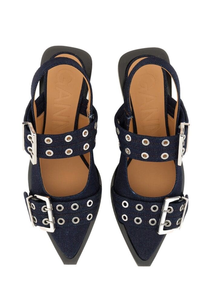 GANNI BALLERINA WITH BUCKLE