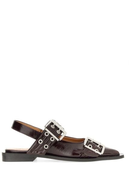 GANNI BALLERINA WITH BUCKLE