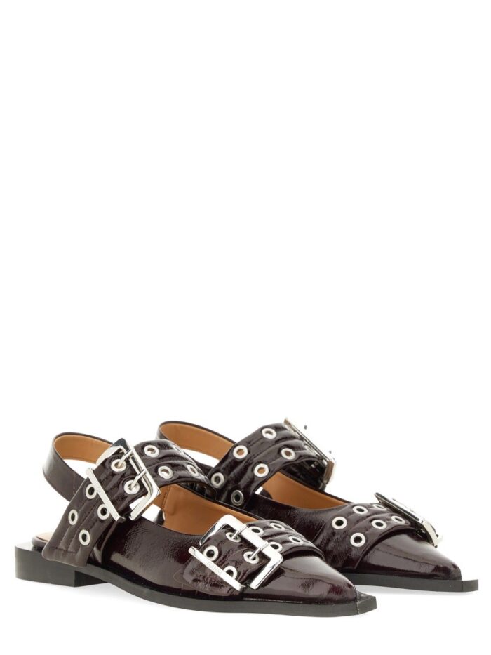 GANNI BALLERINA WITH BUCKLE