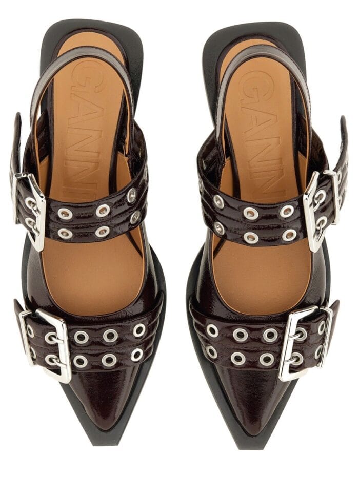 GANNI BALLERINA WITH BUCKLE