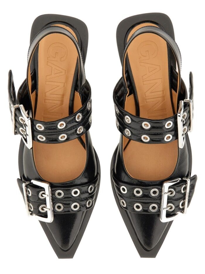 GANNI BALLERINA WITH BUCKLE