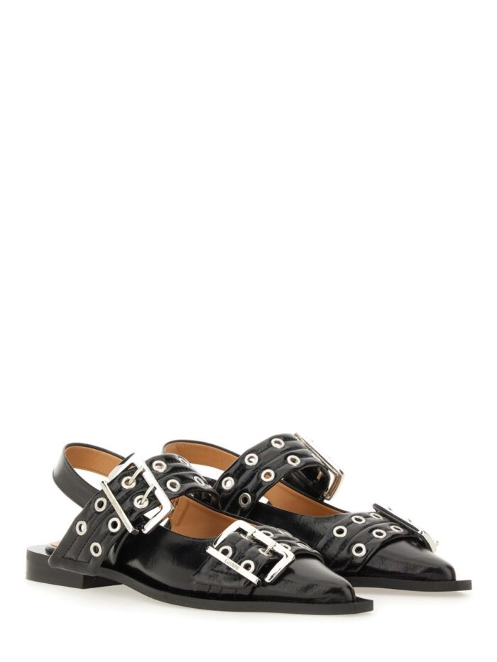 GANNI BALLERINA WITH BUCKLE