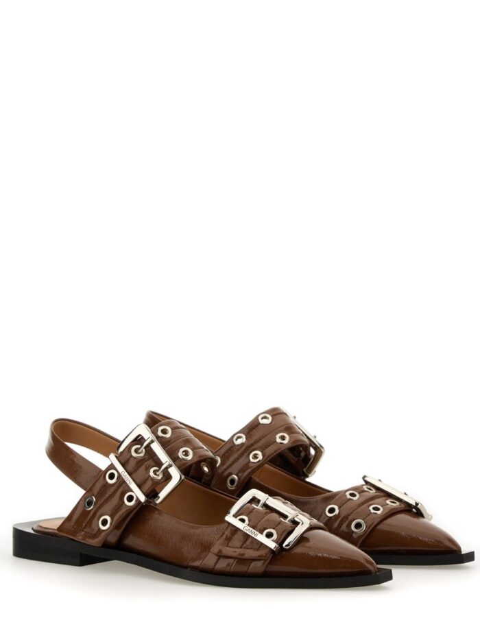 GANNI BALLERINA WITH BUCKLE