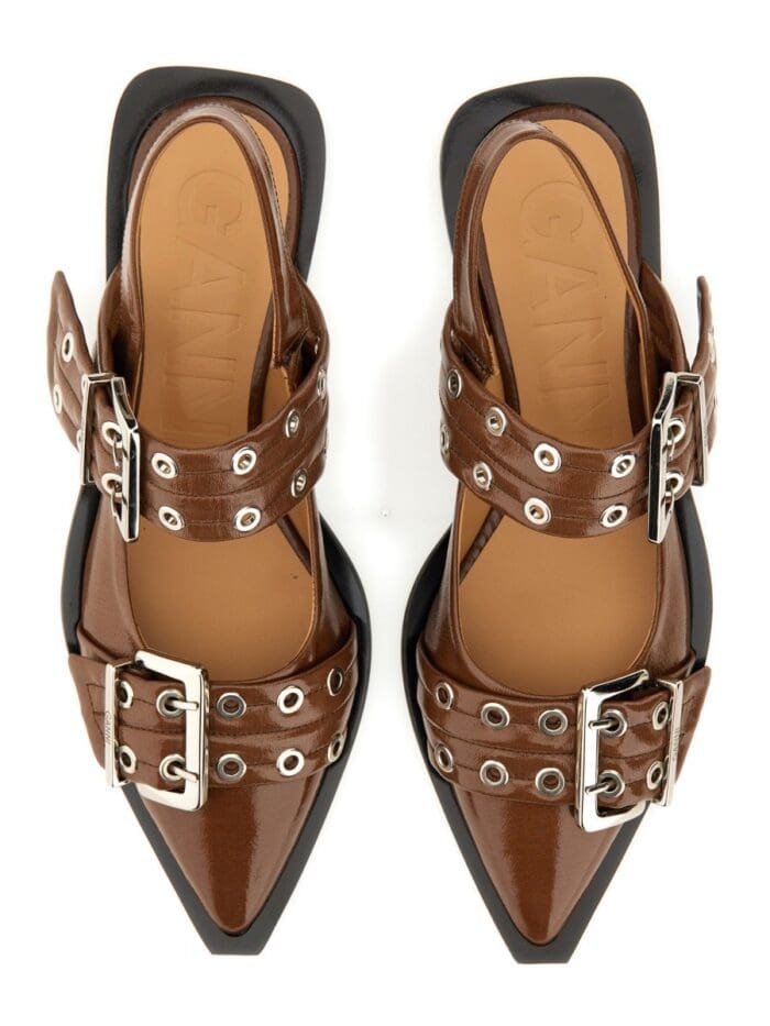 GANNI BALLERINA WITH BUCKLE